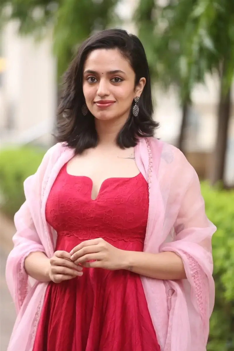 Telugu Actress Malavika Nair at Anni Manchi Sakunamule Movie Thanks Meet